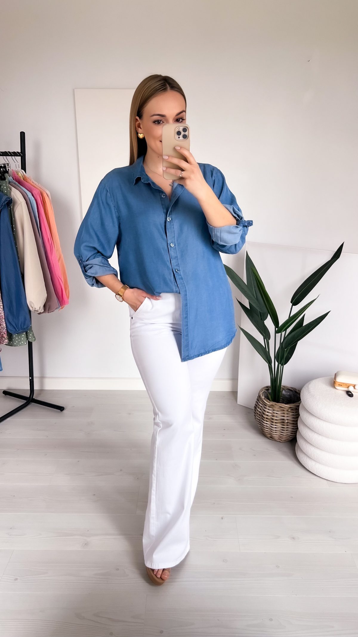 Koszula FIORI ciemny jeans