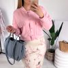 Bluza bamberka pudrowa - obrazek 2