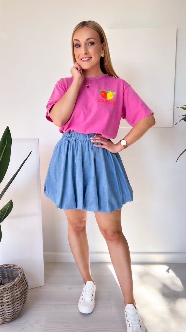 Spódnica FARNA jasny denim