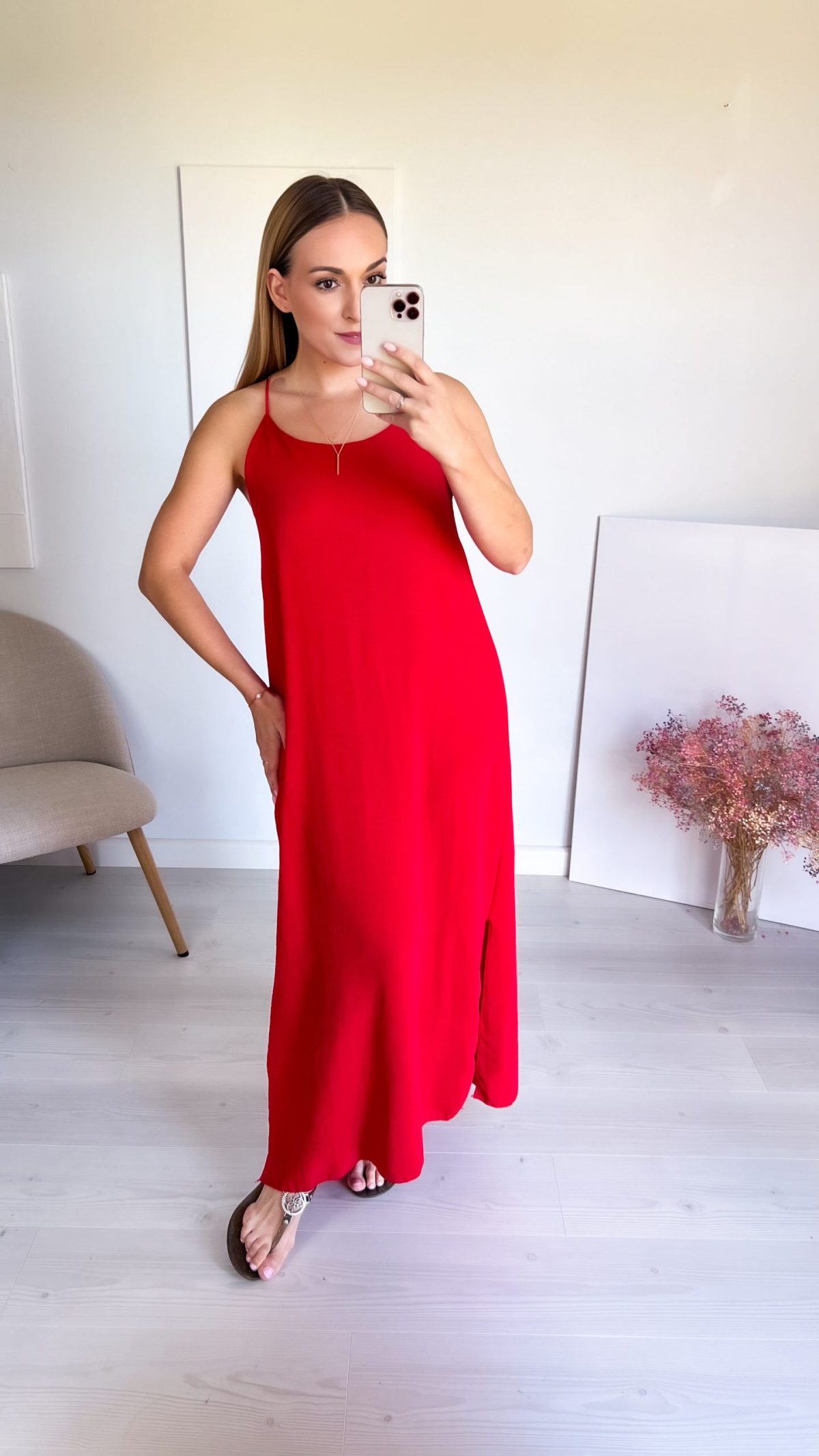 🌸 Sukienka Letnia IBIZA czerwona - obrazek 3