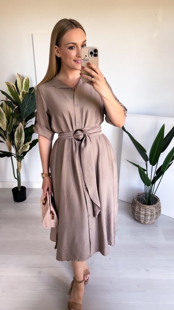 Suknia szmizjerka DEBRA fango