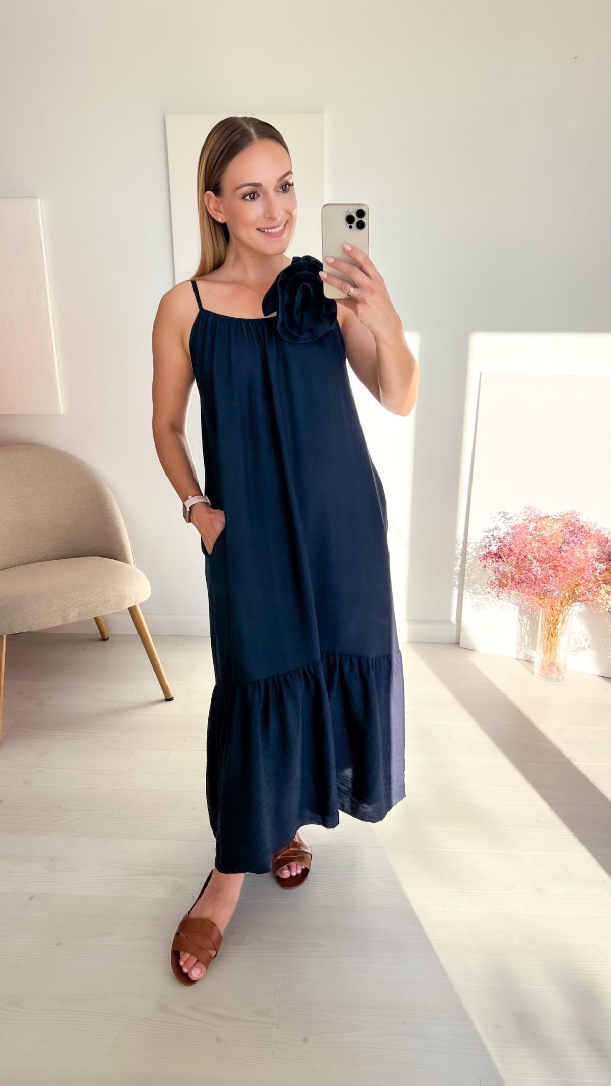 🌸 Sukienka LILIA granat - obrazek 2
