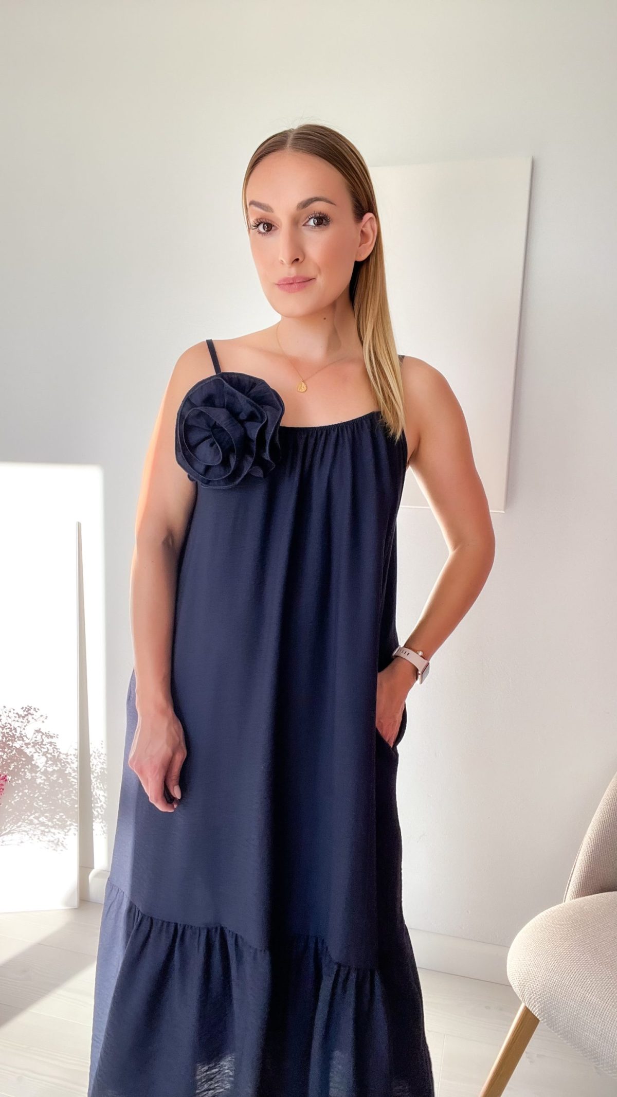 🌸 Sukienka LILIA granat - obrazek 5