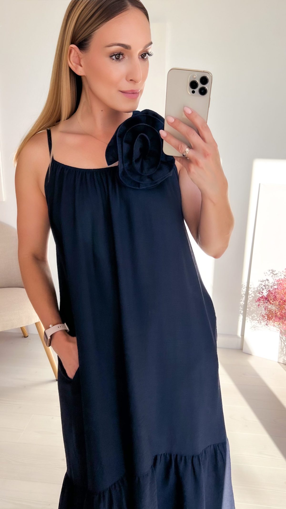 🌸 Sukienka LILIA granat - obrazek 3