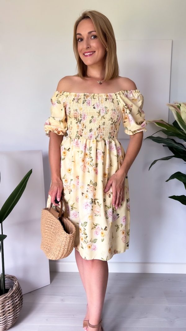 Suknia LUCY mini blady żółty