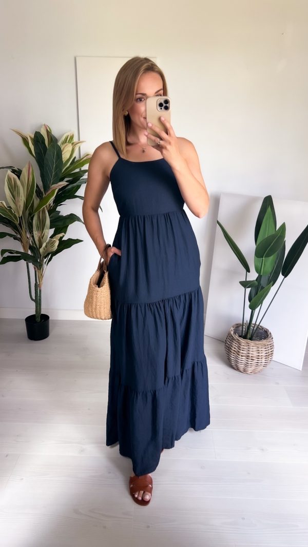 Sukienka LIVIA maxi granatowa
