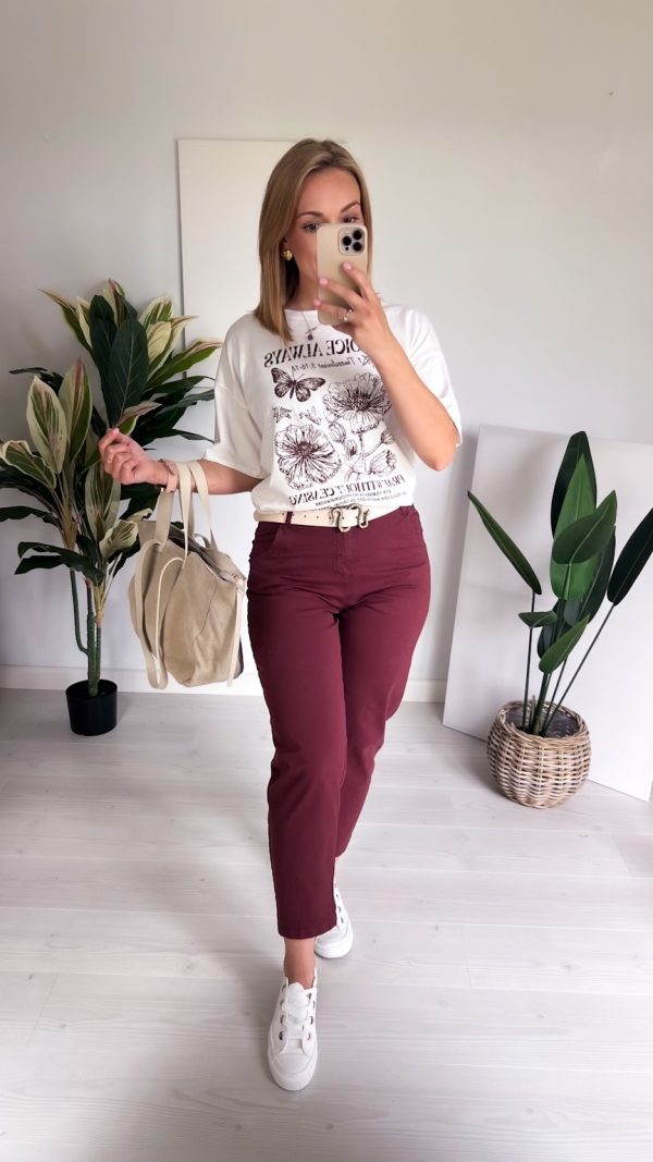 Spodnie JOY bordo