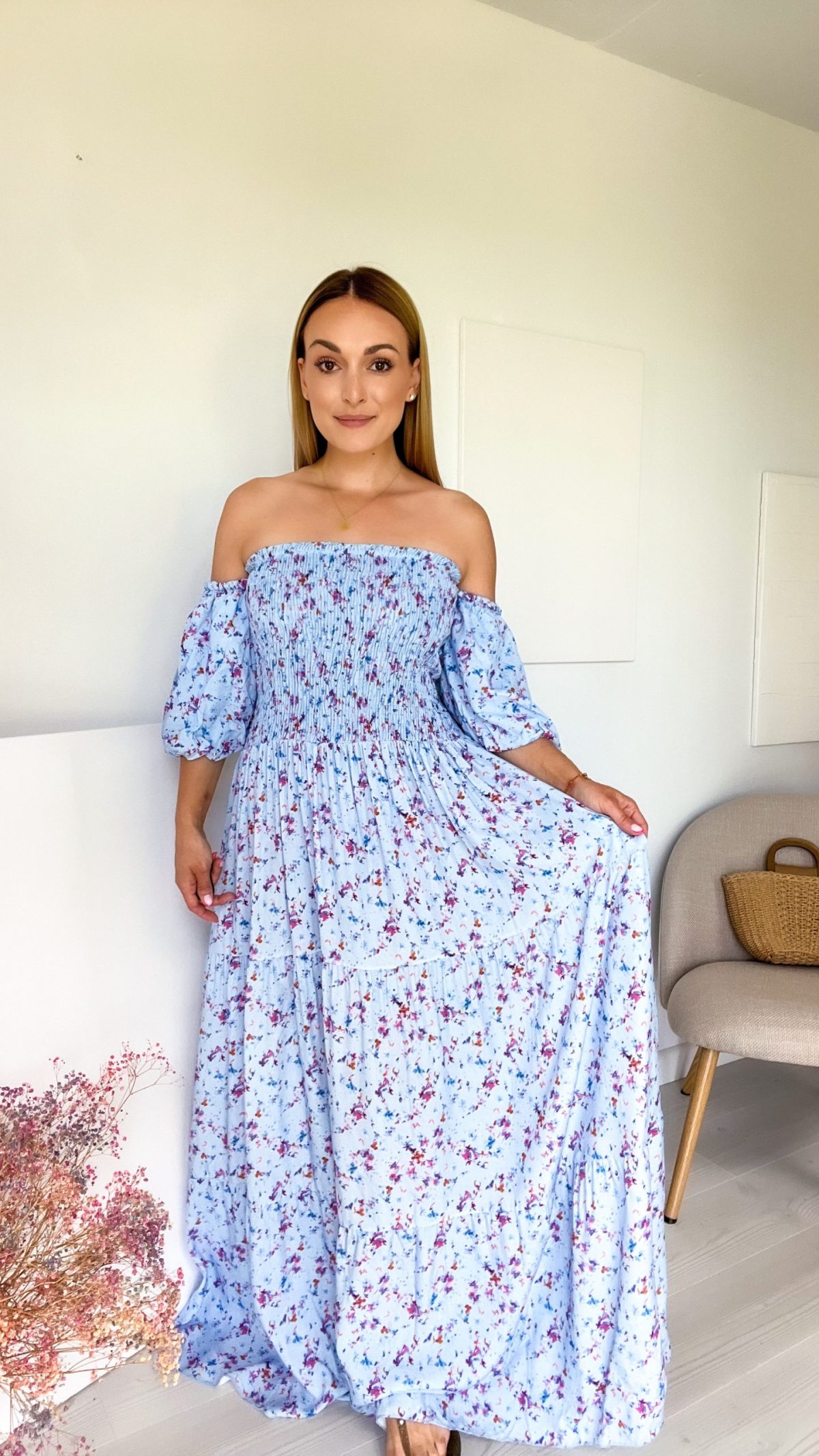 🌸 Błękitna hiszpanka maxi - obrazek 2