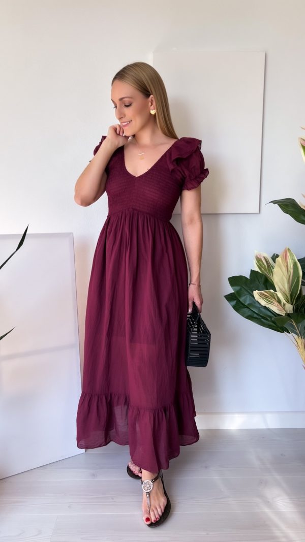 Sukienka MONICA bordowa