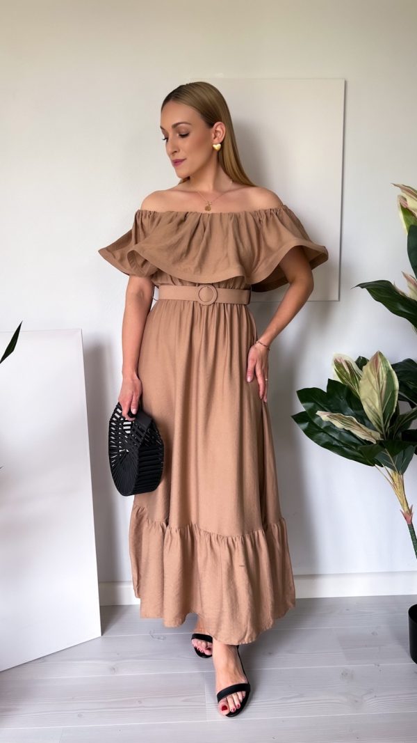 🌸Sukienka AMORA karmelowa