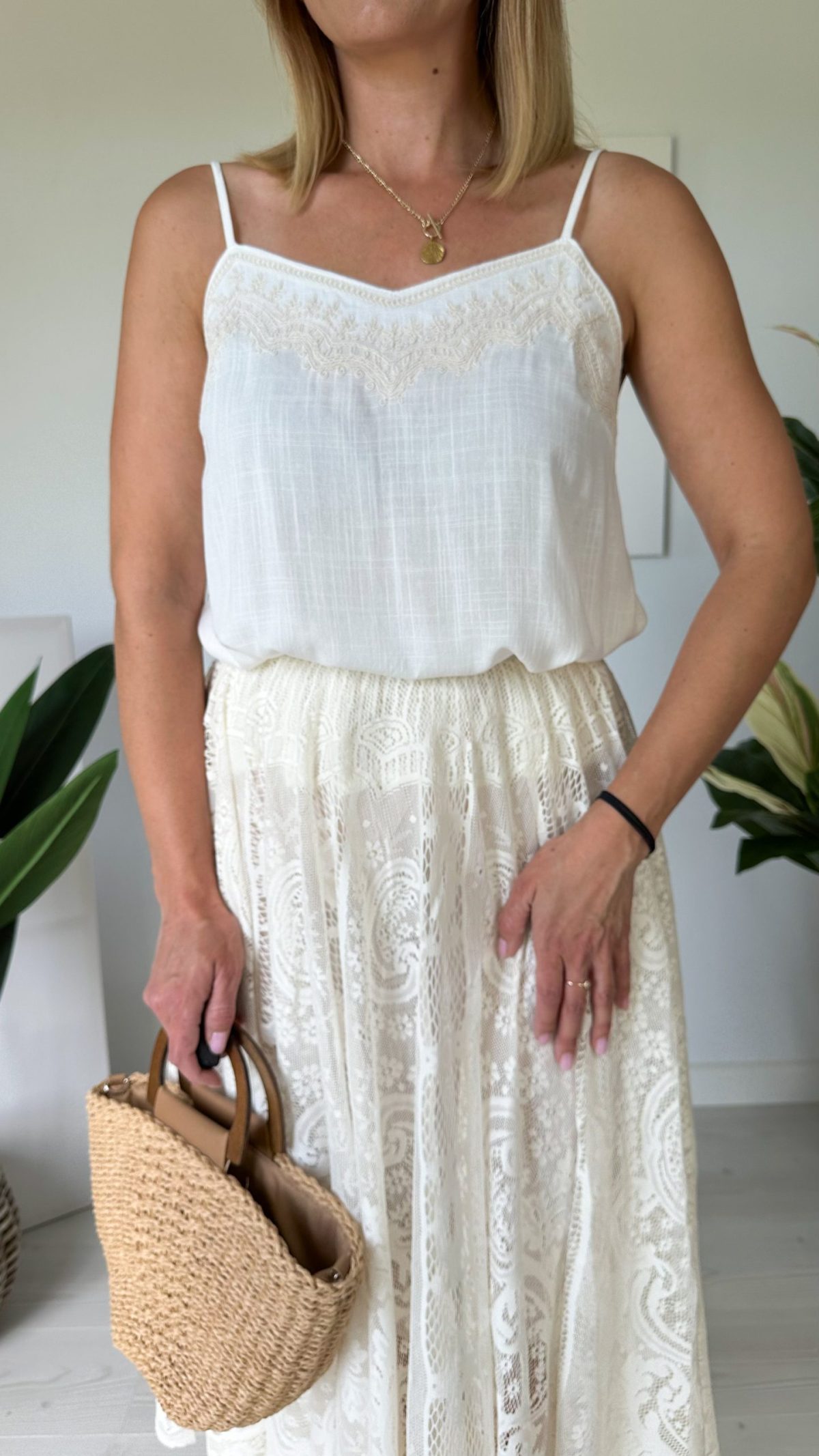 Top na ramiączkach BEIGE SUMMER - obrazek 6