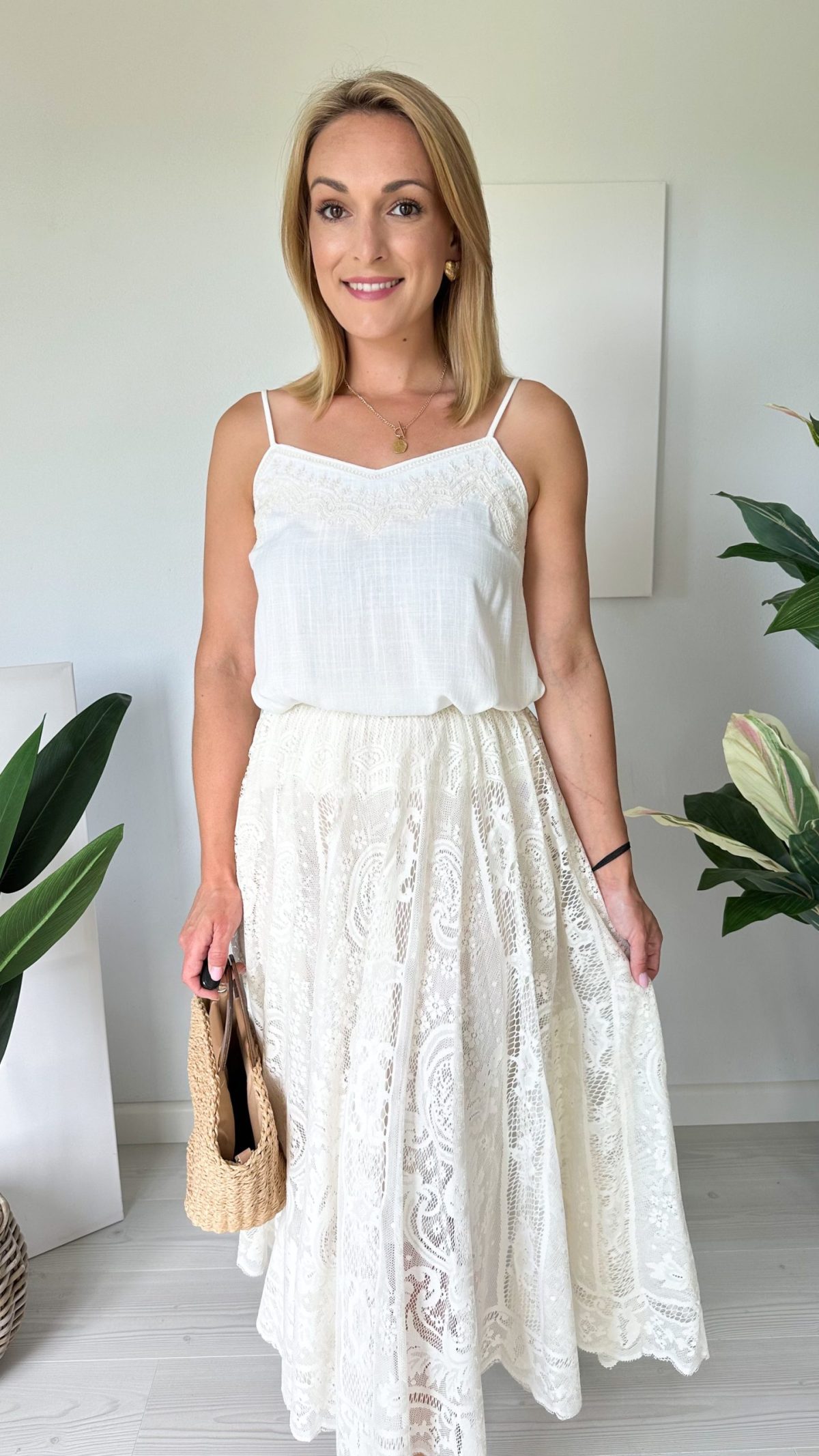 Top na ramiączkach BEIGE SUMMER - obrazek 4