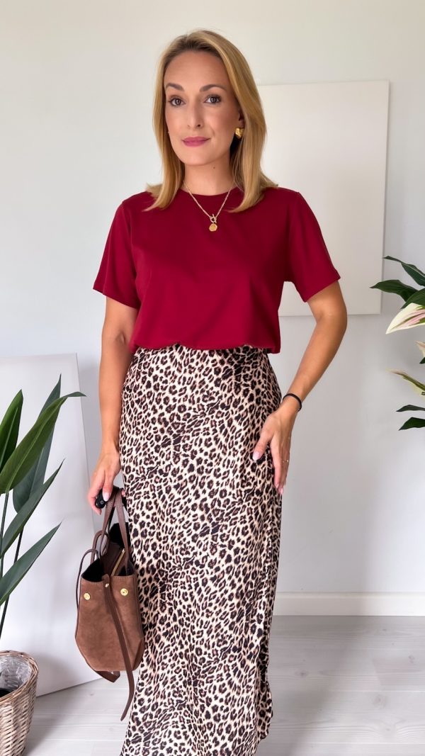 T-shirt SIMPLE bordo