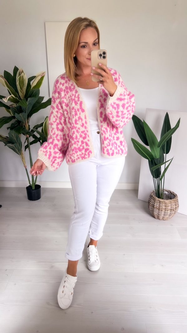 Narzutka sweter PINK & CREAM PANTHER