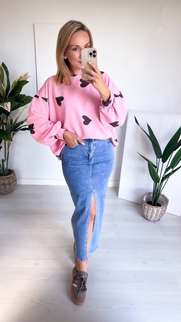 Bluza HEARTS różowa