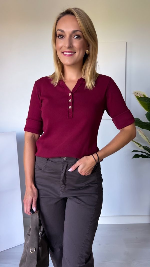 Basic MICHELLE 0.1 bordo prążek
