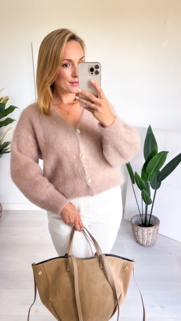 Sweterek kardigan KID MOHER 80% beż