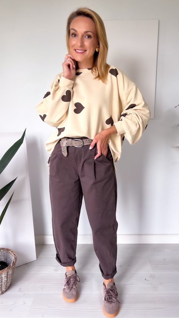Bluza HEARTS beżowa