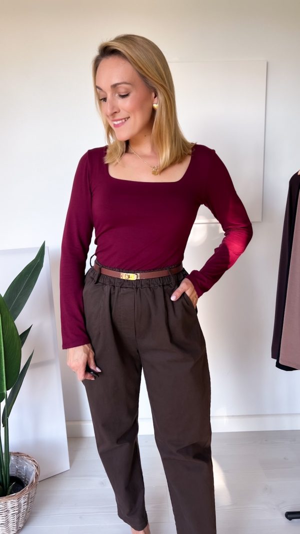 PREORDER Bluzka SELLA burgundowa