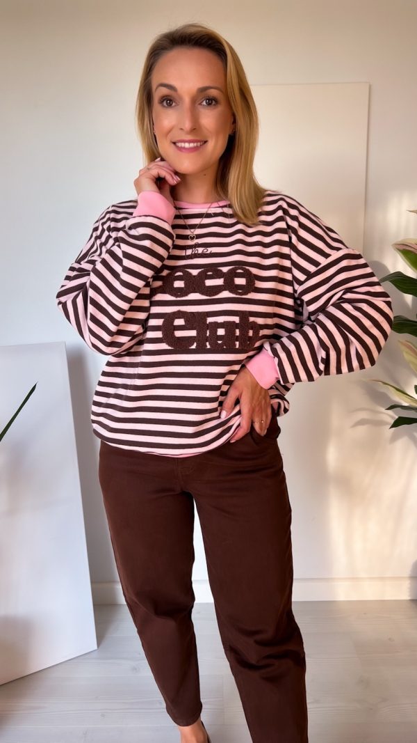 Bluza CHOCO BLUZ pudrowo- czekoladowa