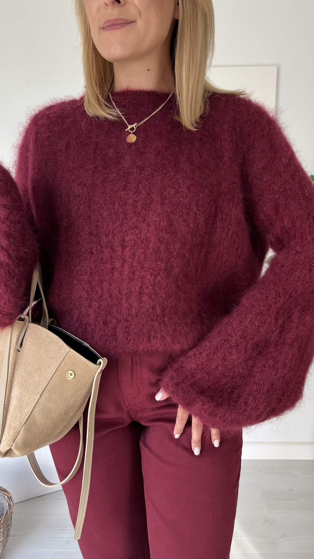 Sweterek KID MOHER bordo - obrazek 6