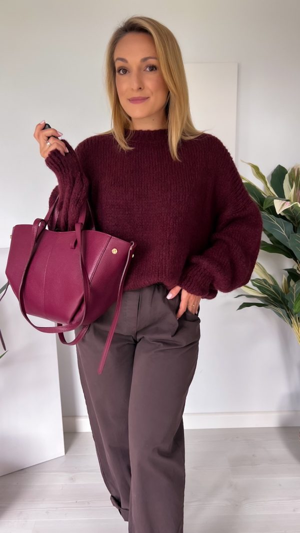 Sweter ZARAYA bordo