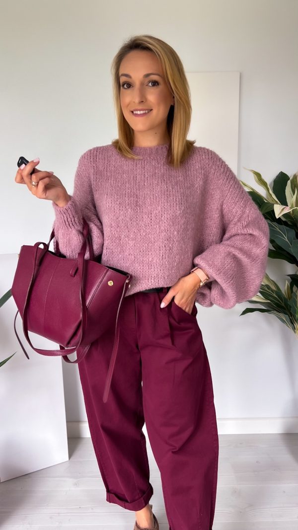Sweter ZARAYA wrzosowy