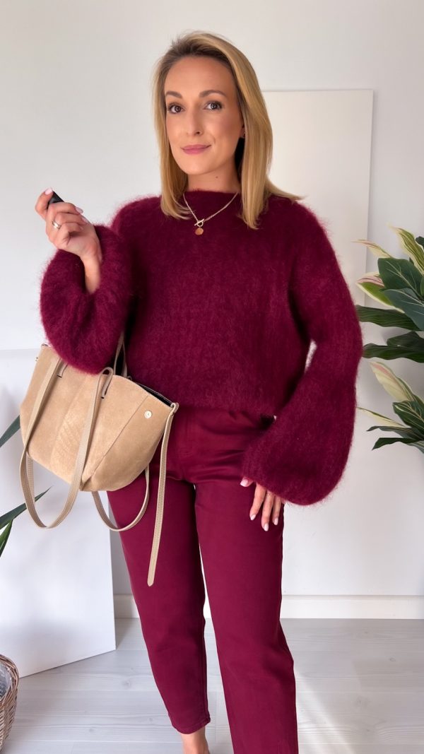 Sweterek KID MOHER bordo