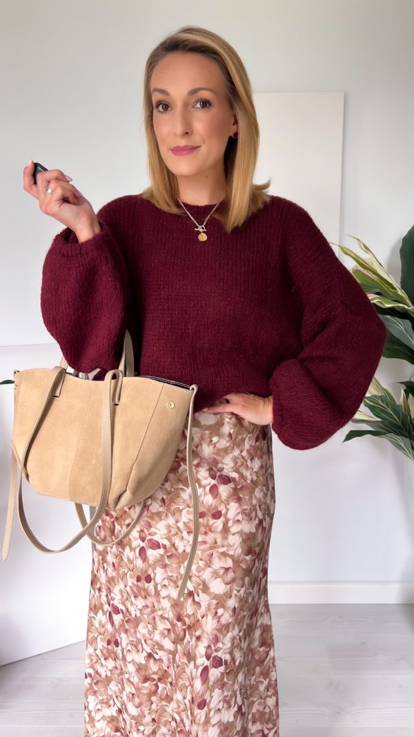 Sweter CASSIE bordo