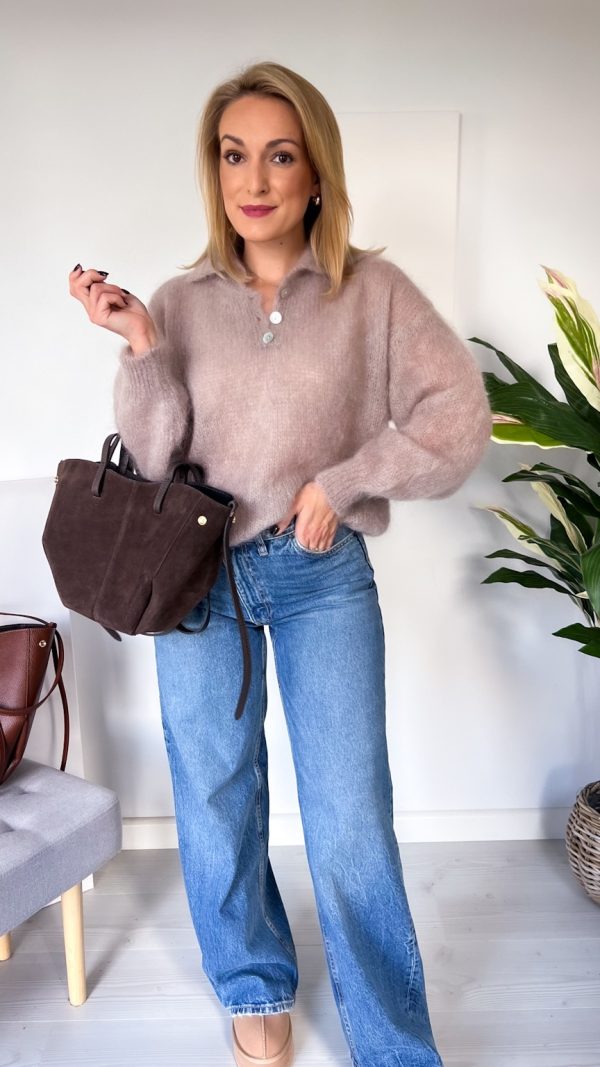 Sweter KID MOHER 80% Polo fango