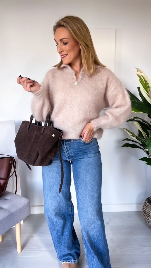 Sweter KID MOHER 80% Polo beż