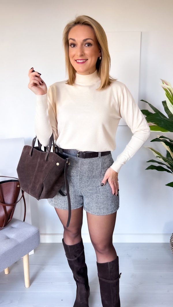 Półgolf z wiskozą podkład beż