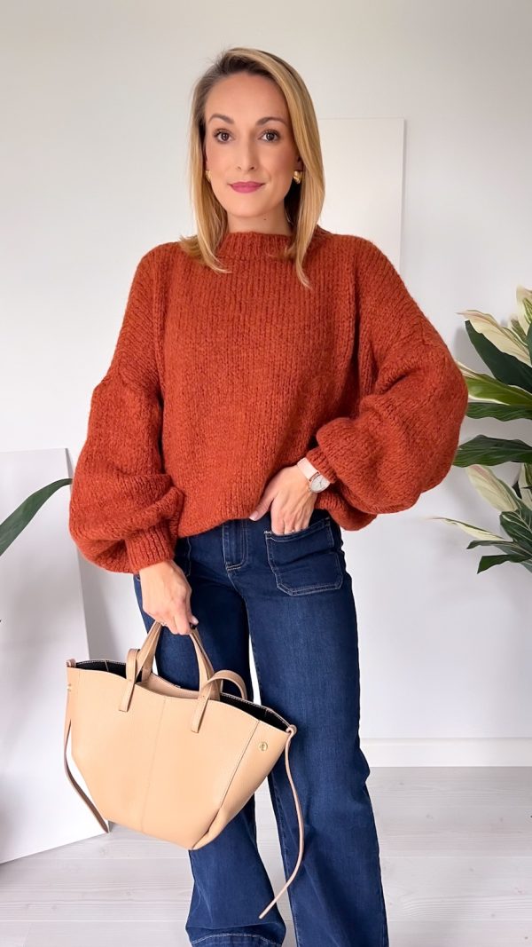 PREORDER Sweter ZARAYA cegła