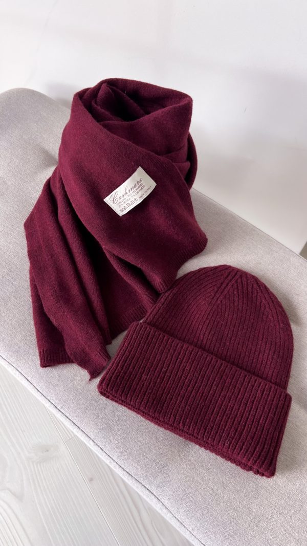 Komplet Velvet Frost bordo