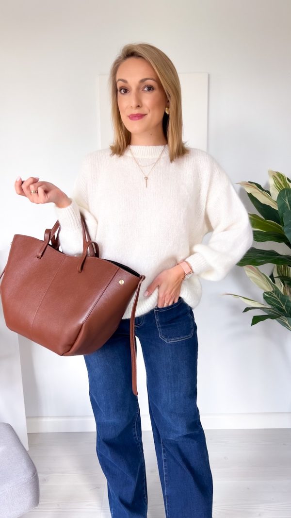Sweter CLASSIC 40% kid moher śmietanka