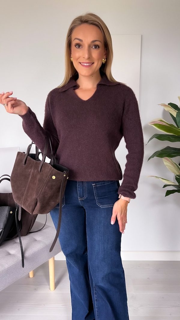 Sweter POLO baby alpaka czekolada