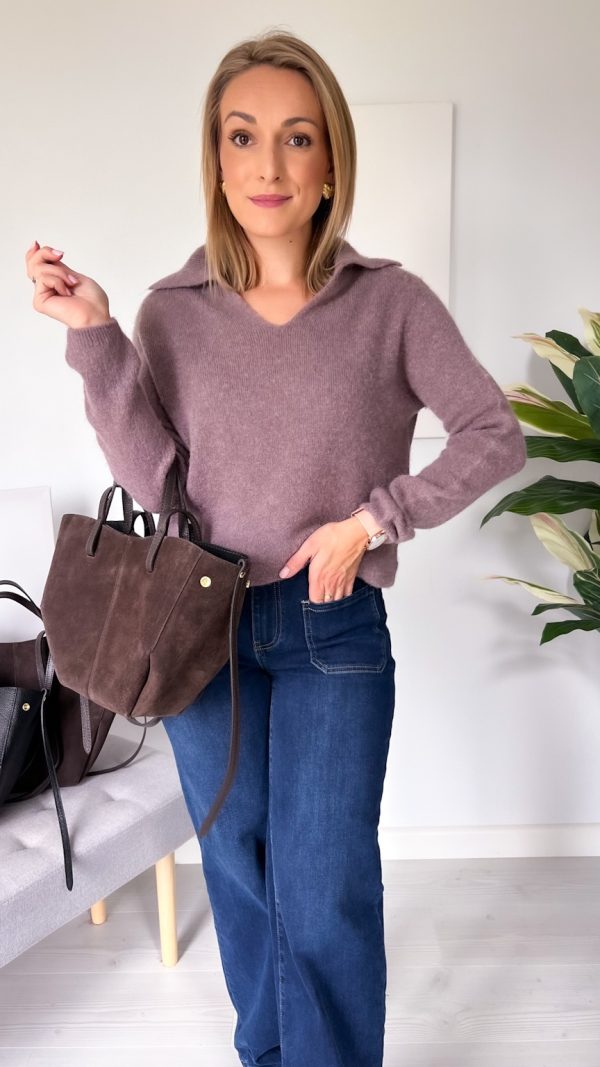 Sweter POLO baby alpaka fango