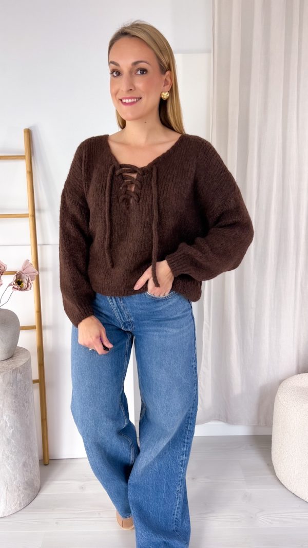 Sweter WINTER czekolada