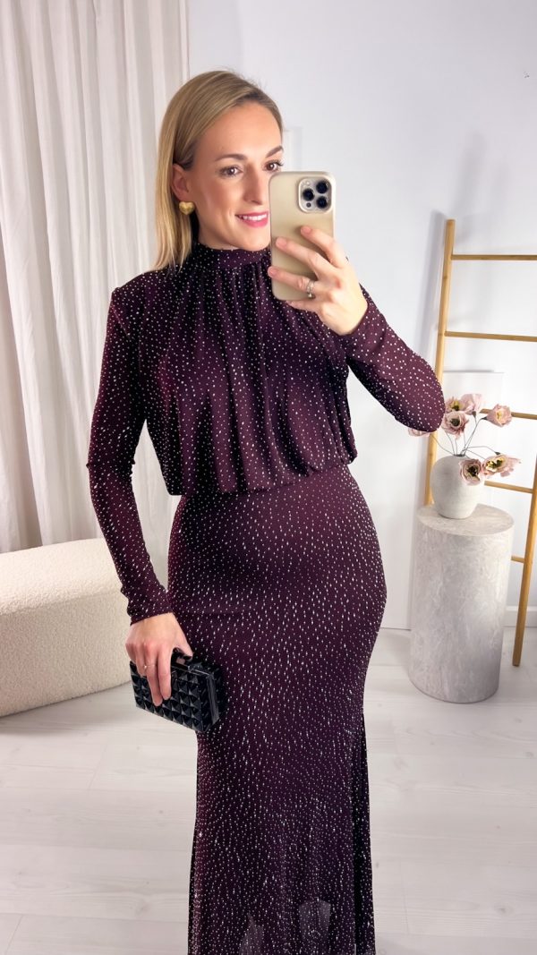 PREORDER Suknia Glow Queen bordowa