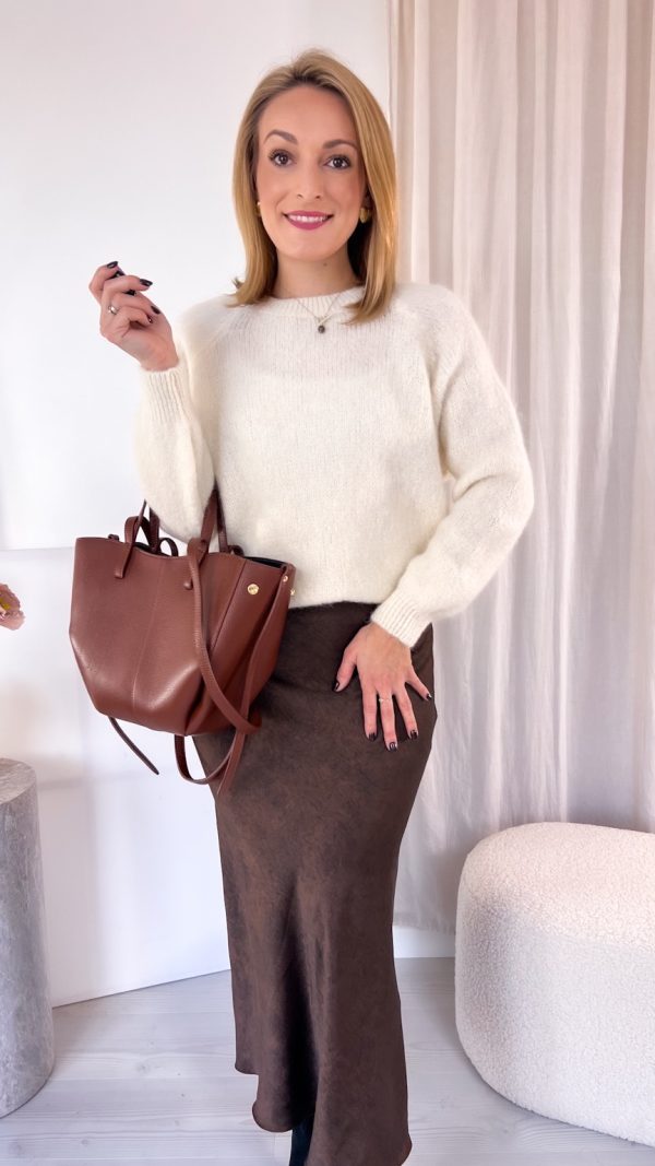 Sweter LOVELY 50% alpaka śmietankowy