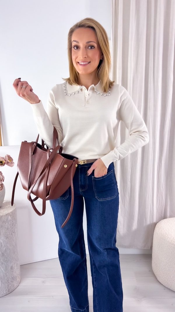 Sweterek CRYSTAL beż