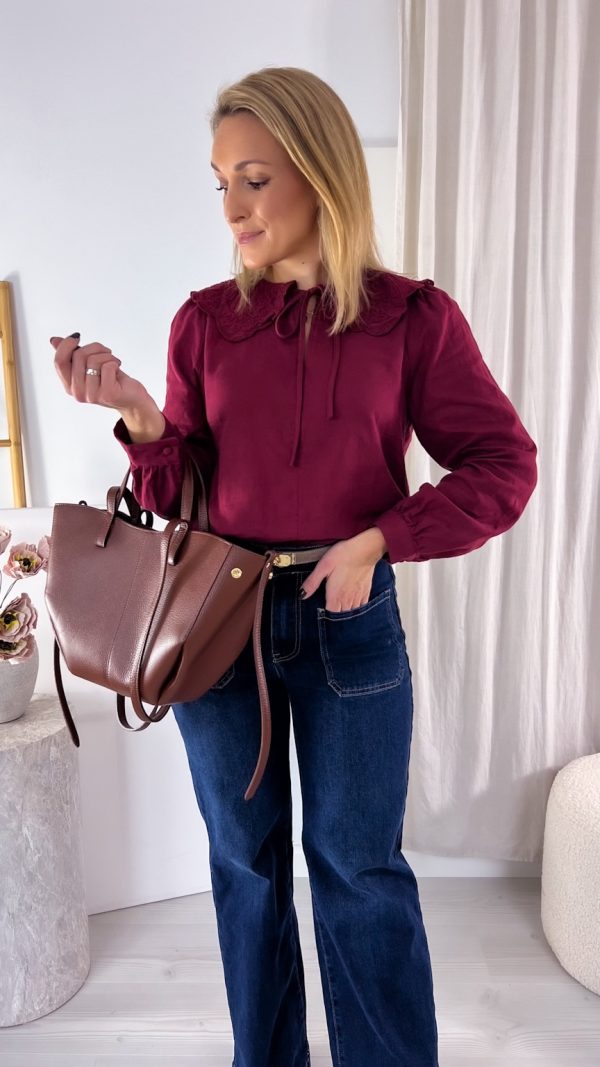 Koszula ROMATIC BOW bordo