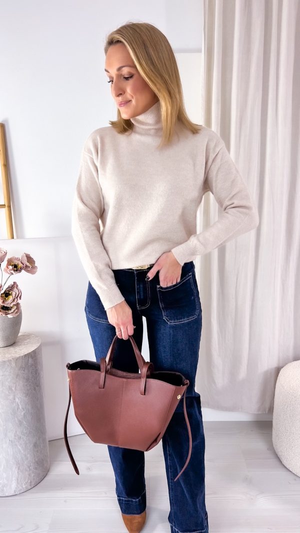 Półgolf AMALFI jasny beż