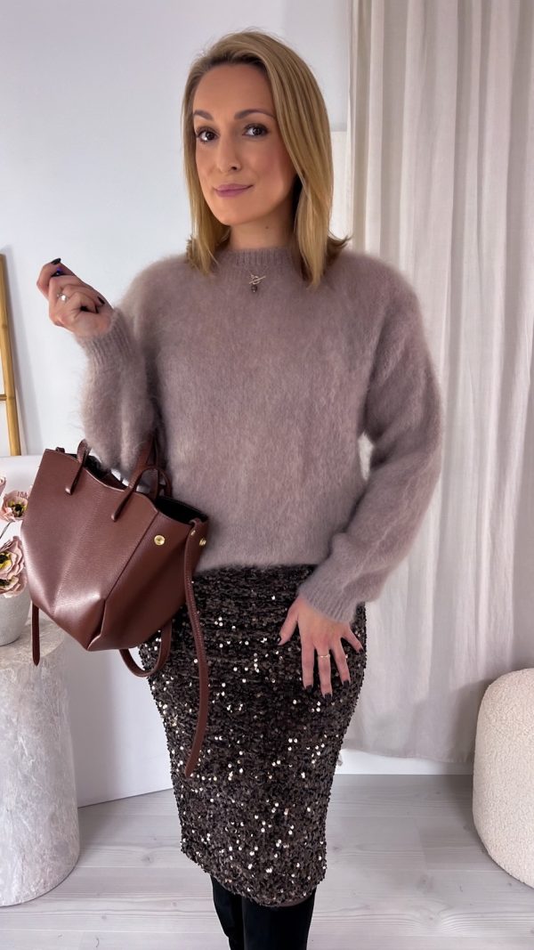 Klasyczny sweter KID MOHER fango