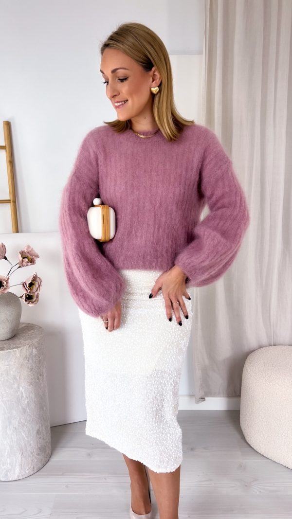 Sweterek KID MOHER jagodowy