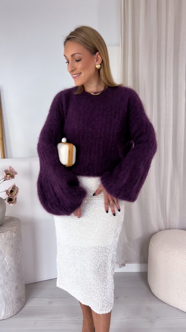 Sweterek KID MOHER śliwka