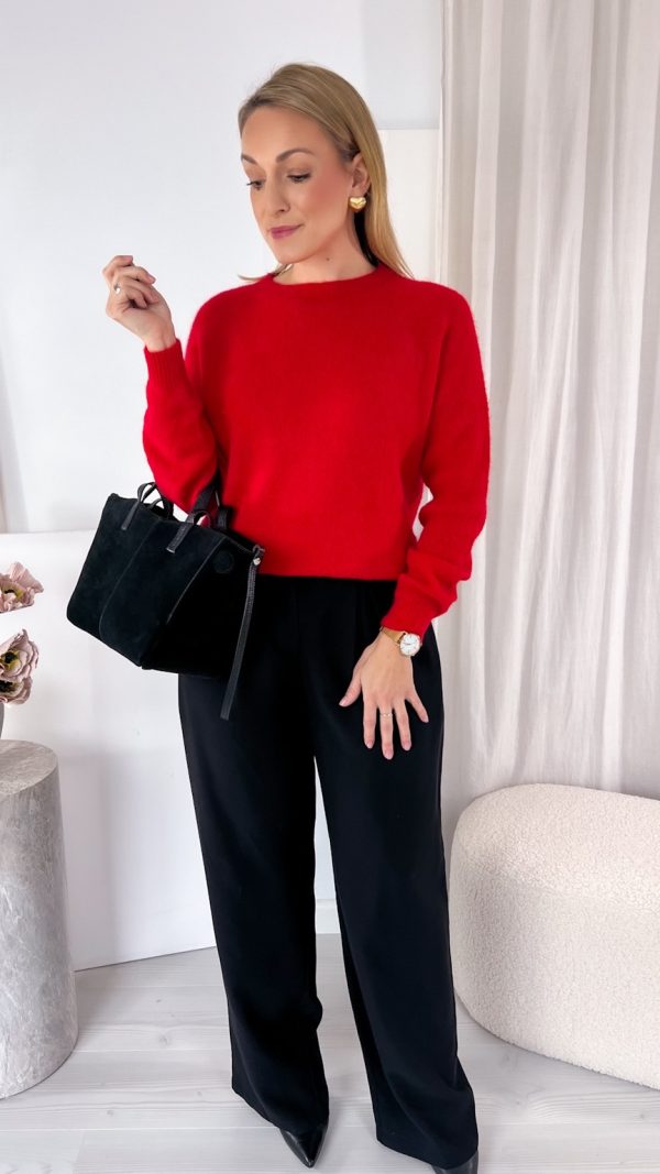 Sweterek JOY baby alpaka długi rękaw czerwony