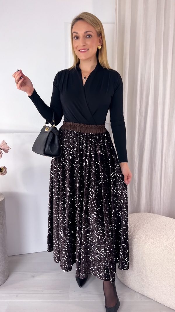 Spódnica Shine Motion czekoladowa