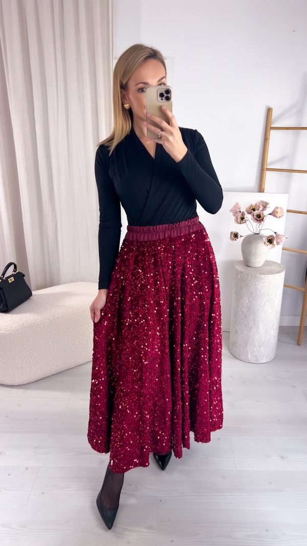 PREORDER Spódnica Shine Motion bordowa