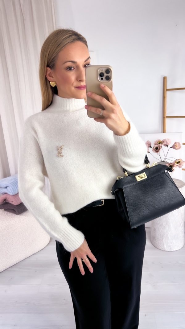 Sweterek półgolf JOY baby alpaka długi rękaw śmietanka